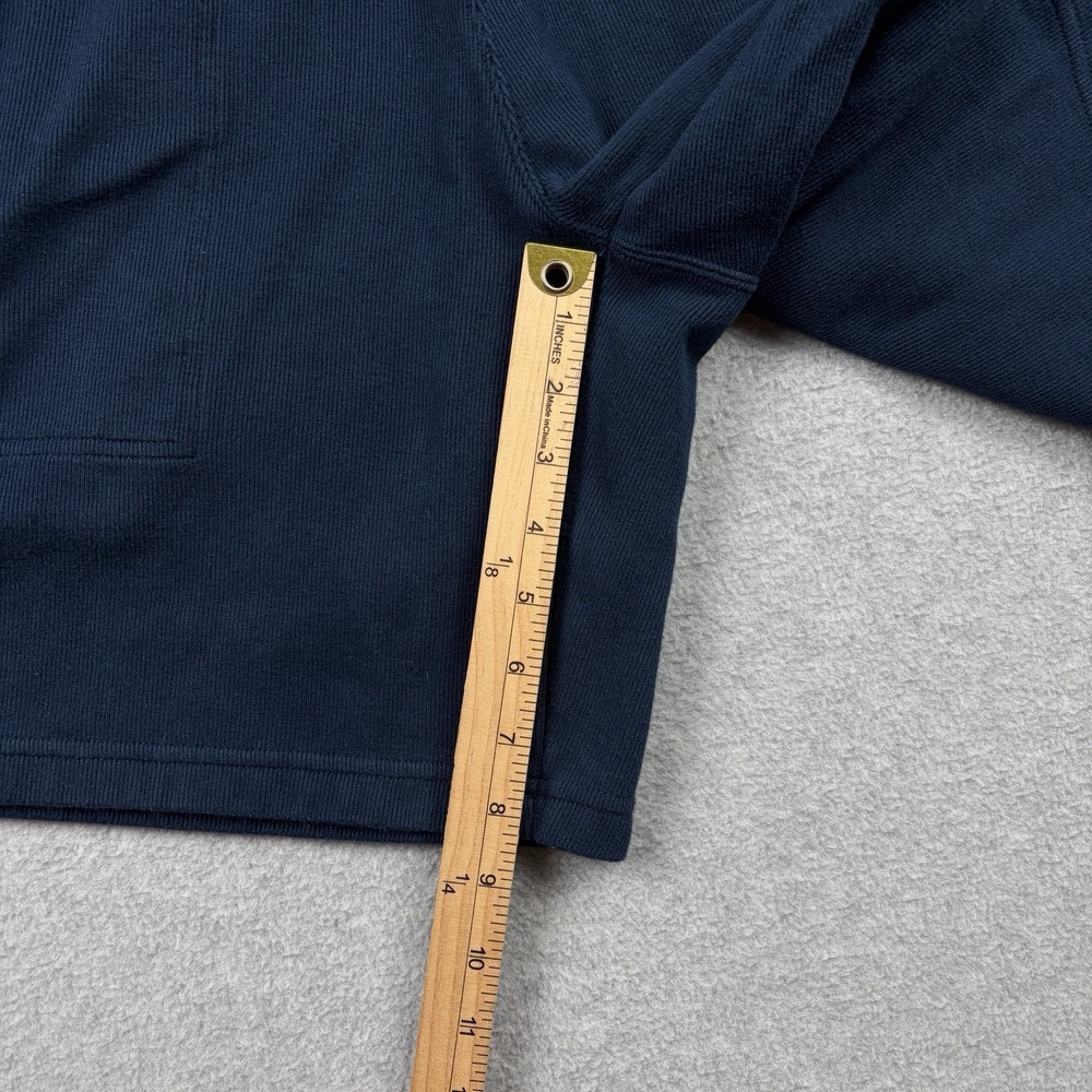 Vintage Nike Shorts Mens Large Navy Blue Ribbed Knit Heavy Cotton Y2K Striped - Picture 9 of 9
